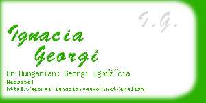 ignacia georgi business card